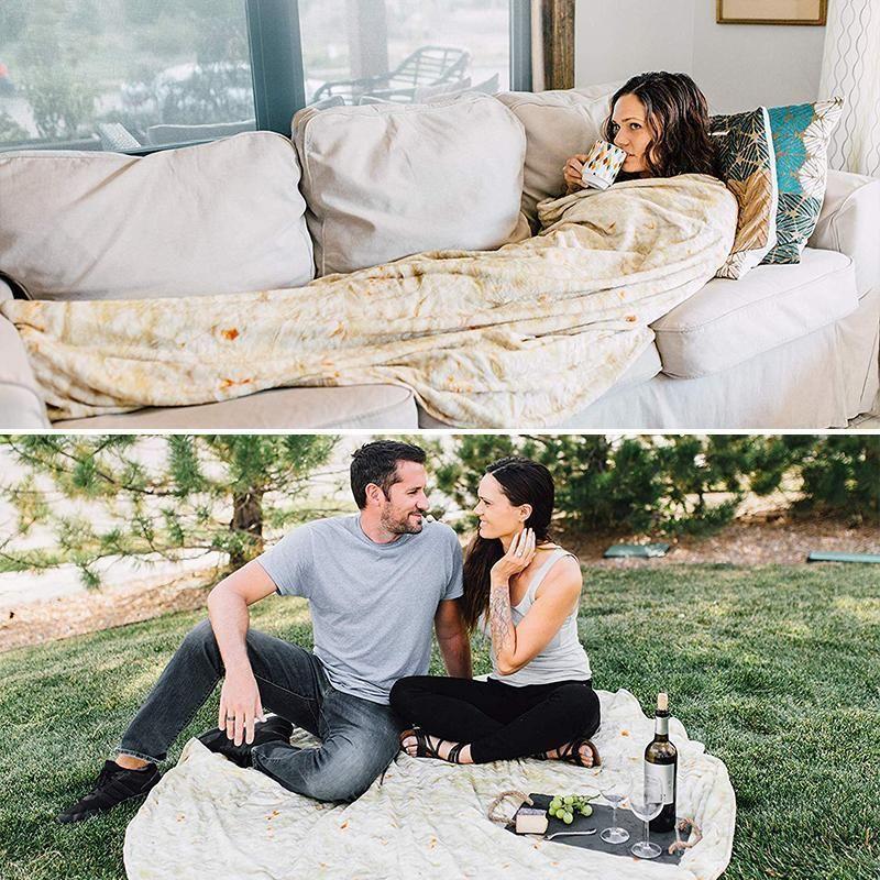 Burrito Blanket - Perfectly Round Tortilla Throw
