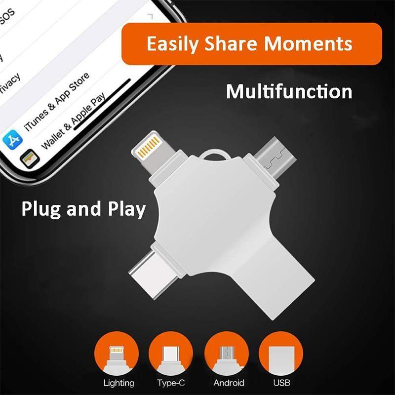 4 in 1 Micro Flash Drive Portable USB Storage