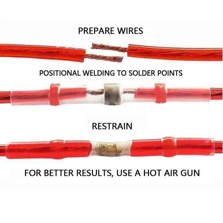 Waterproof solder wire connectors