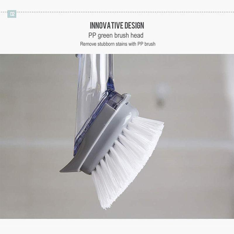 Soap Dispensing Dish Brush Pot Clean Brush