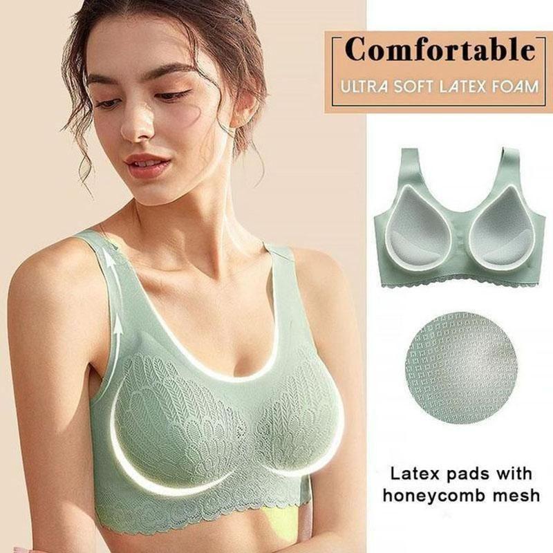 Wireless Push Up Comfort Shock-proof Lace Bra