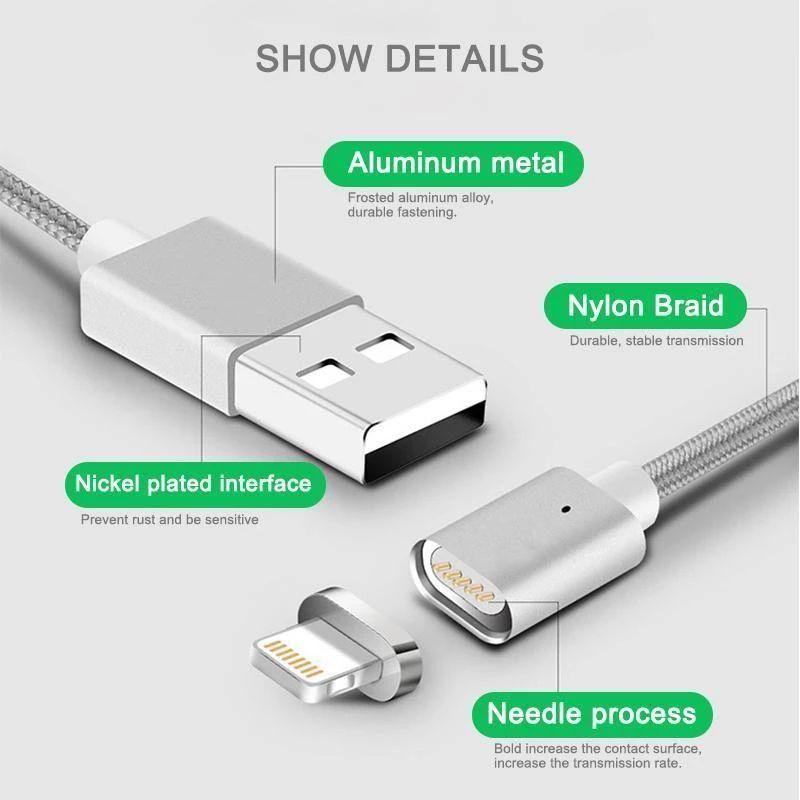 3-in-1 Magnetic Cable For Micro USB&Type-C&iPhone
