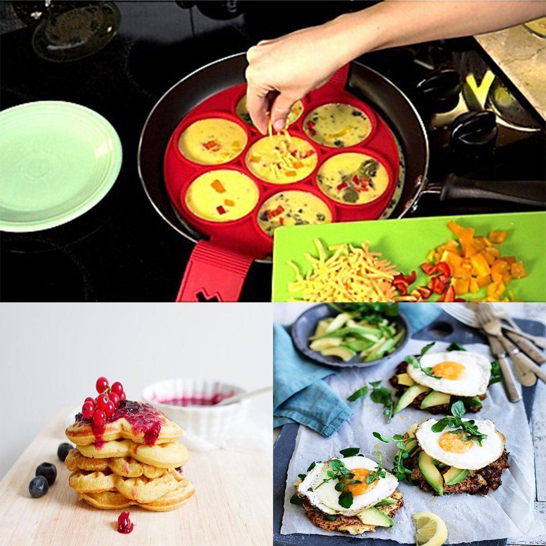 Reusable silicone non stick pancake maker