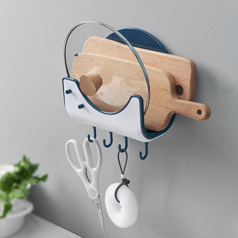 Pot Cover Rack Wall Mount Kitchen Shelf