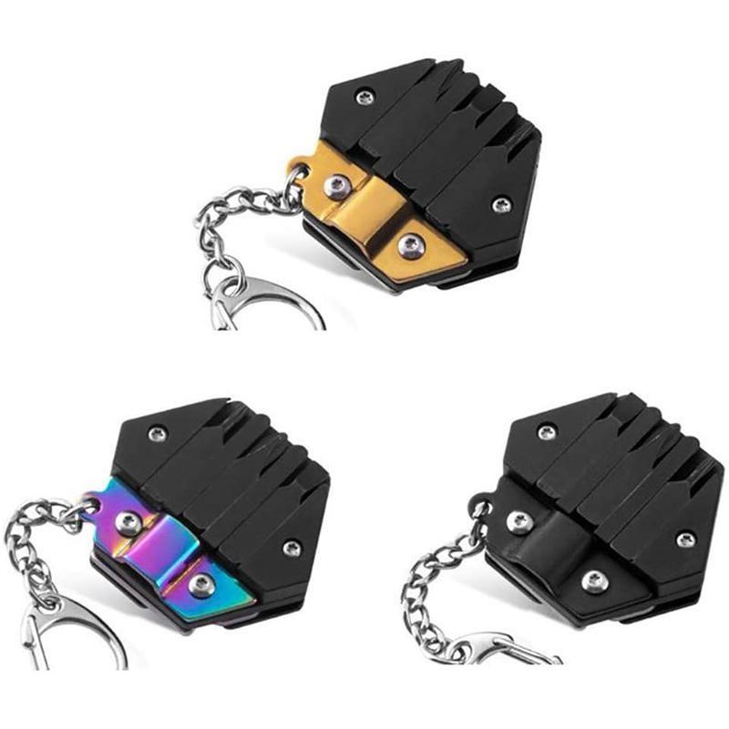 Multifunctional Portable Hexagon Coin Tool Key Chain