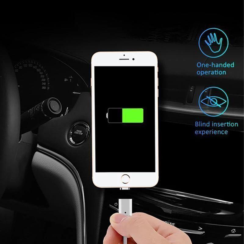 3-in-1 Magnetic Cable For Micro USB&Type-C&iPhone