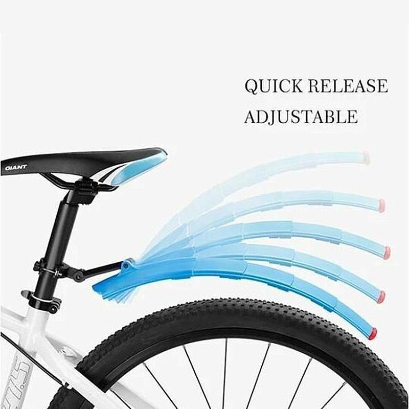 Super Pressure Resistant Bicycle Retractable Mudguard with Taillights