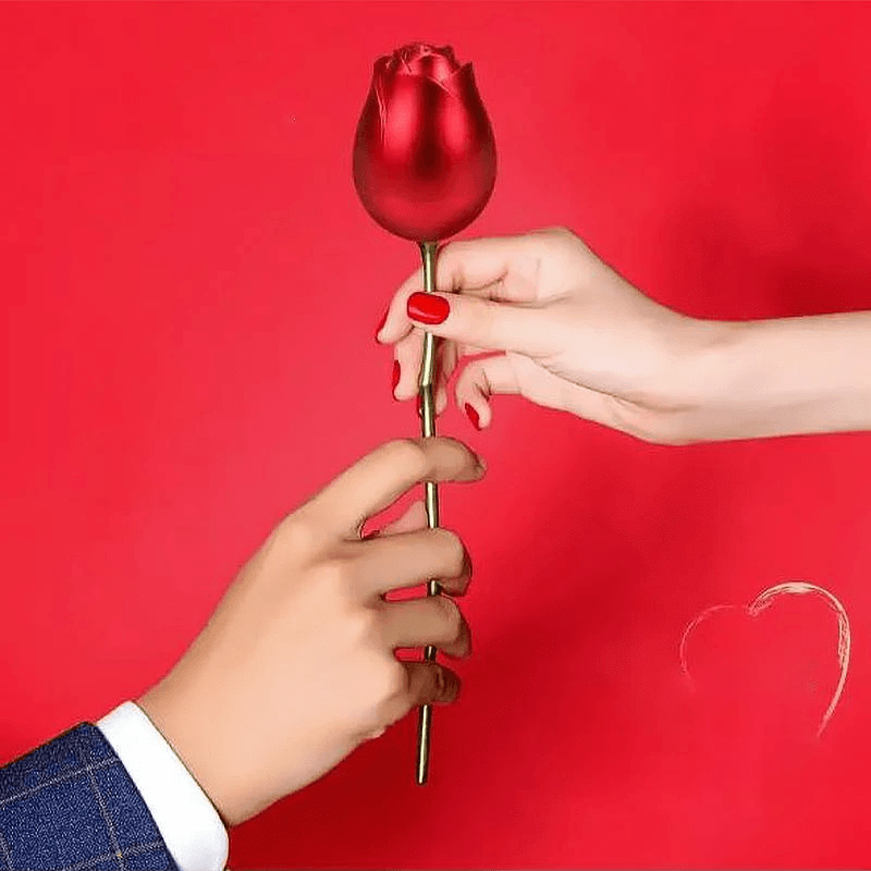 Heart Necklace Set With Rose