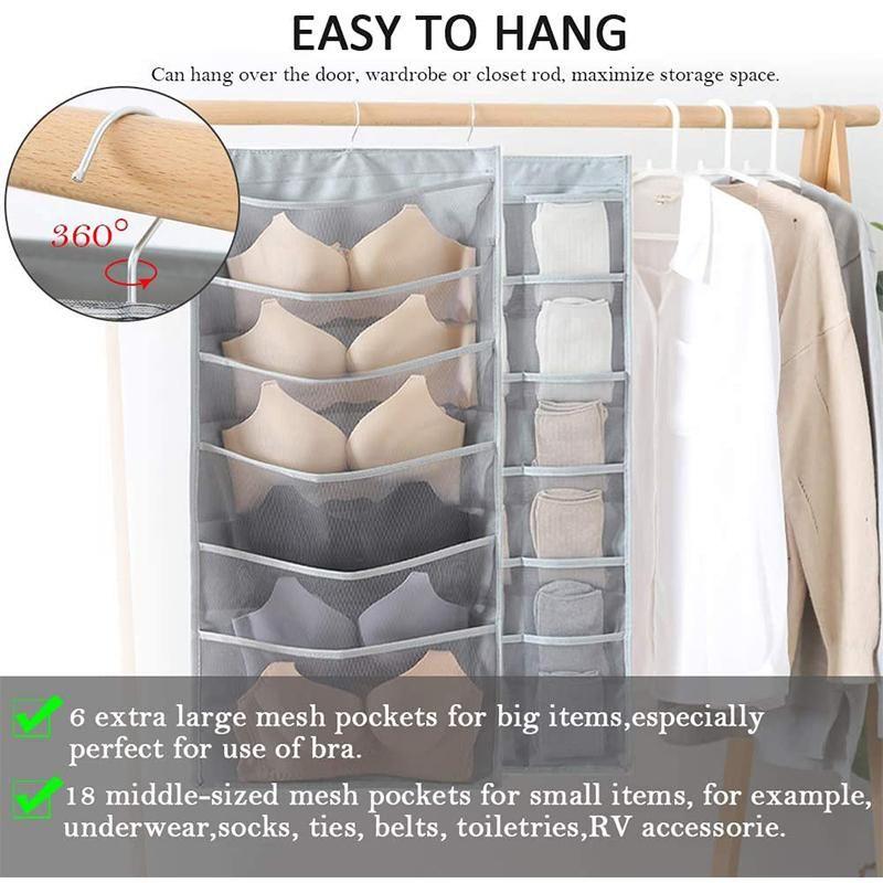 Double-Side Hanging Underwear Organizer