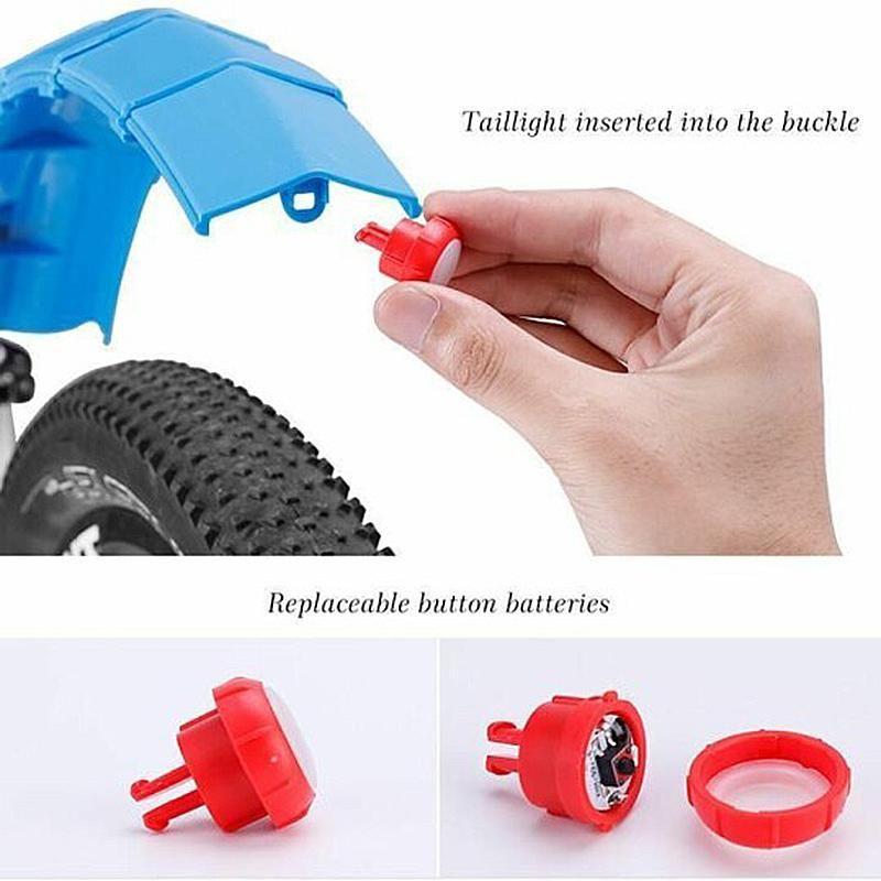 Super Pressure Resistant Bicycle Retractable Mudguard with Taillights