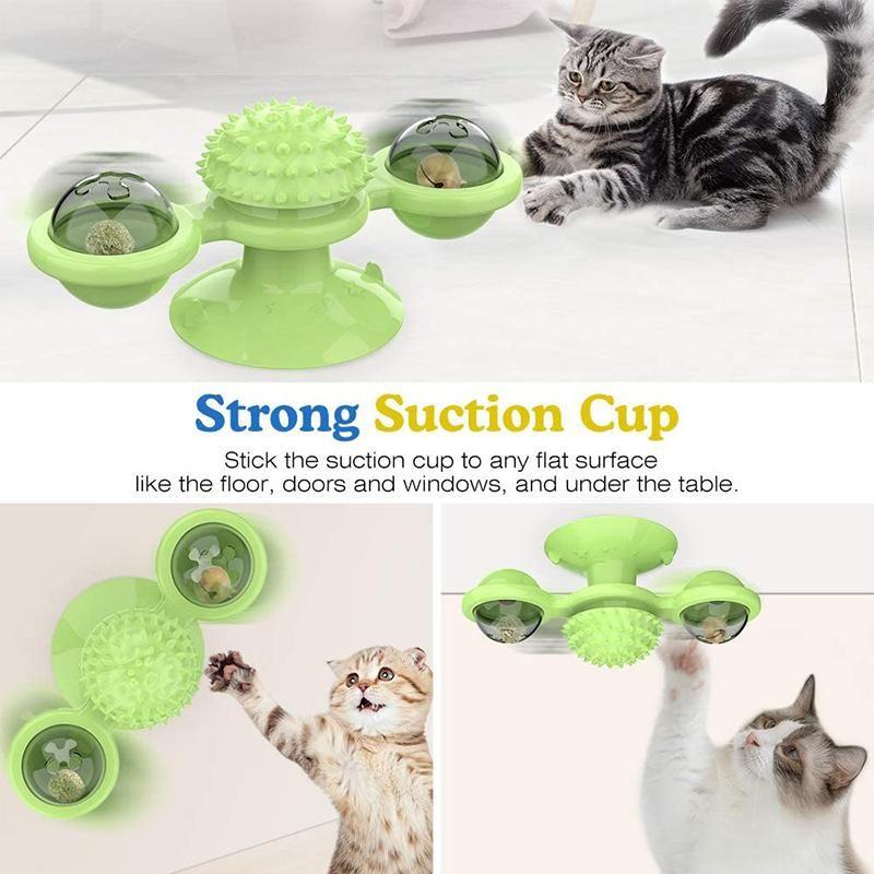 Interactive Windmill Cat Toy