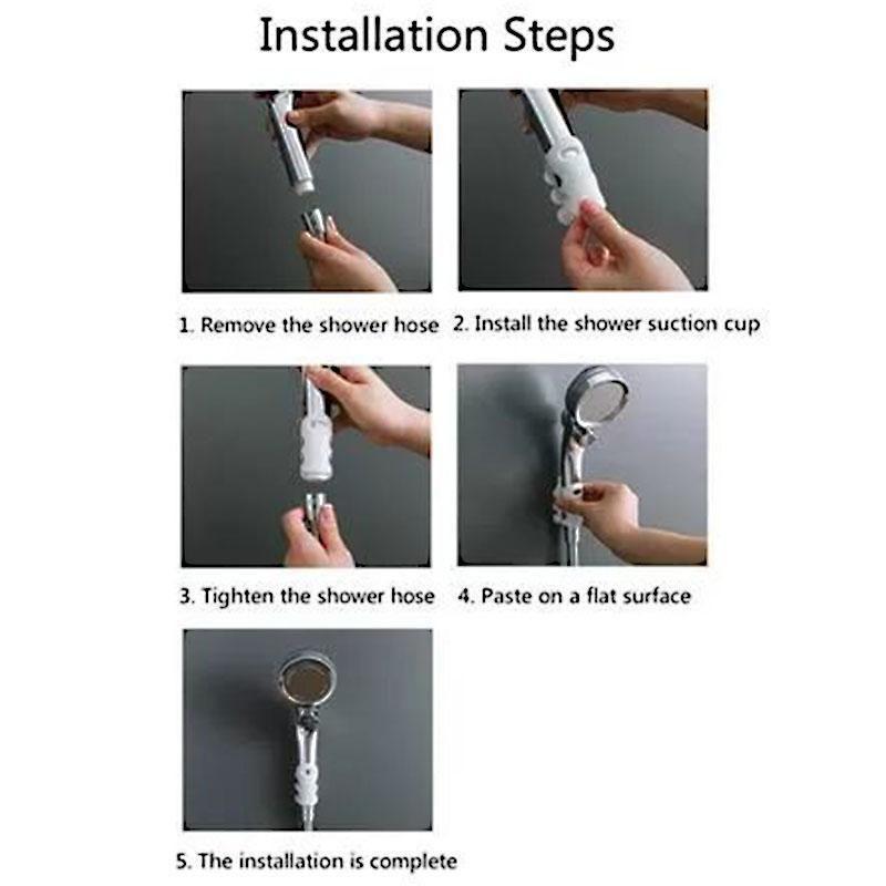Silicone shower head holder