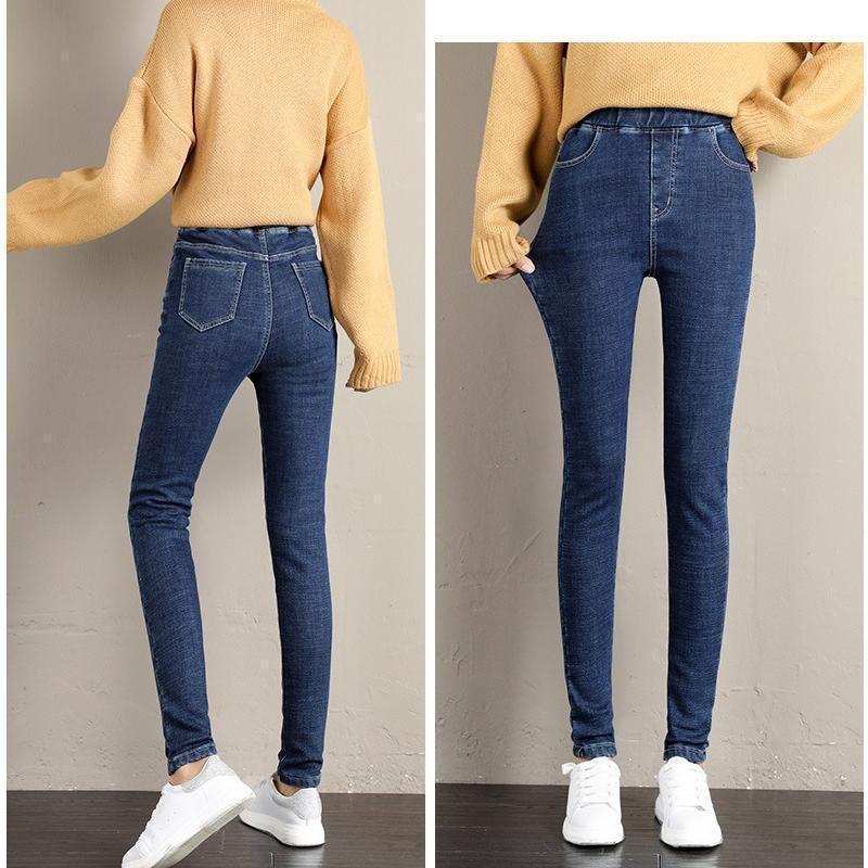 Fleece-lined Denim Trousers