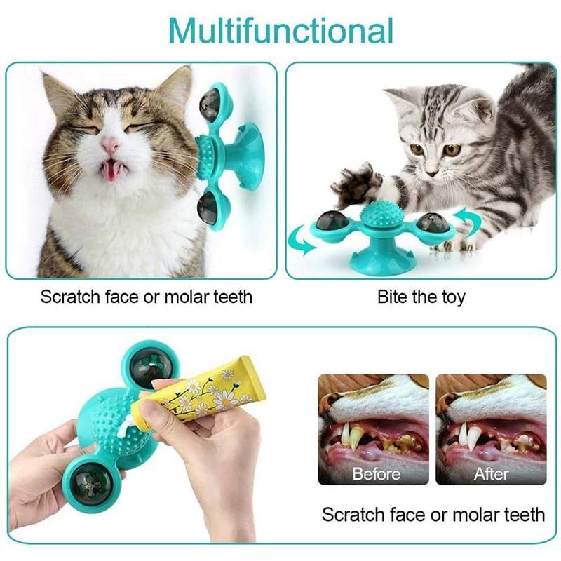 Interactive Windmill Cat Toy