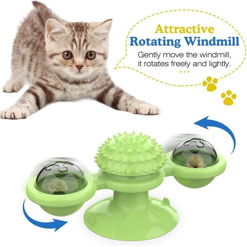 Interactive Windmill Cat Toy