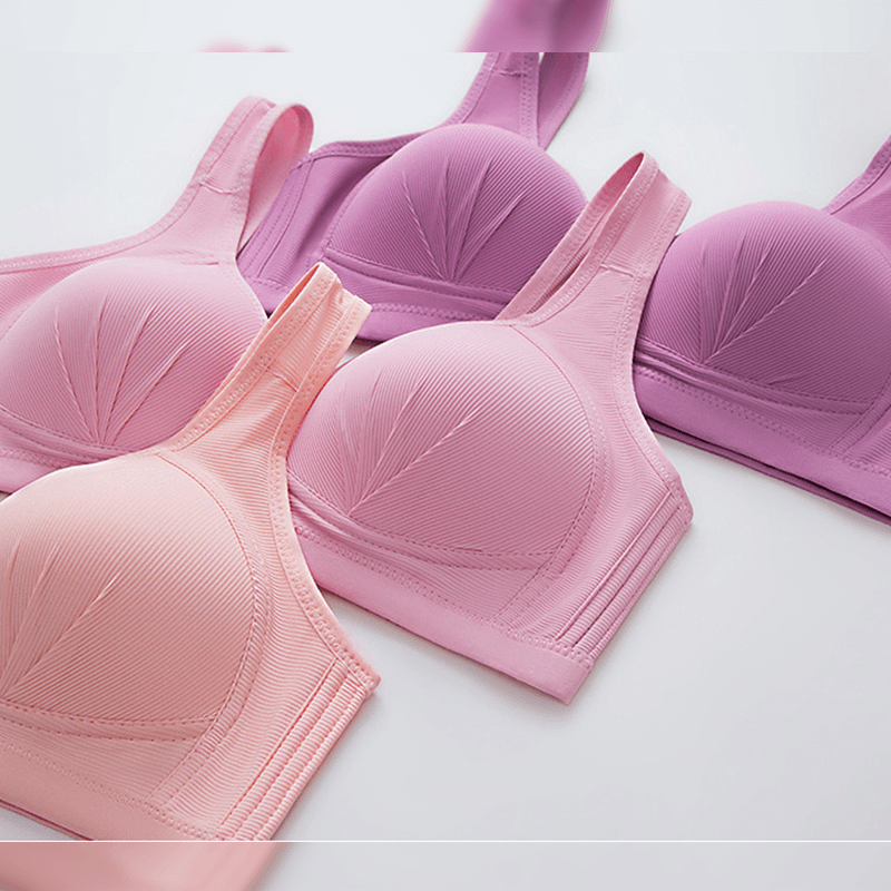 Plus Size Front Closure Elastic Push Up Comfort Bra
