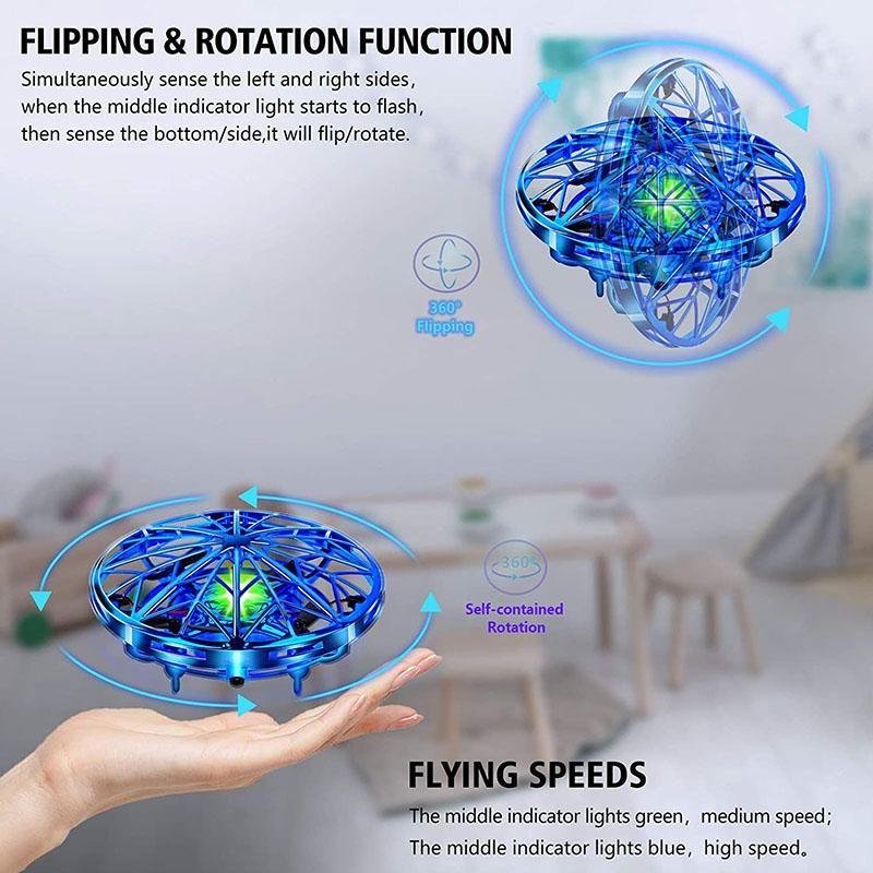 Mini UFO Drone Hand Controlled Flying Toys