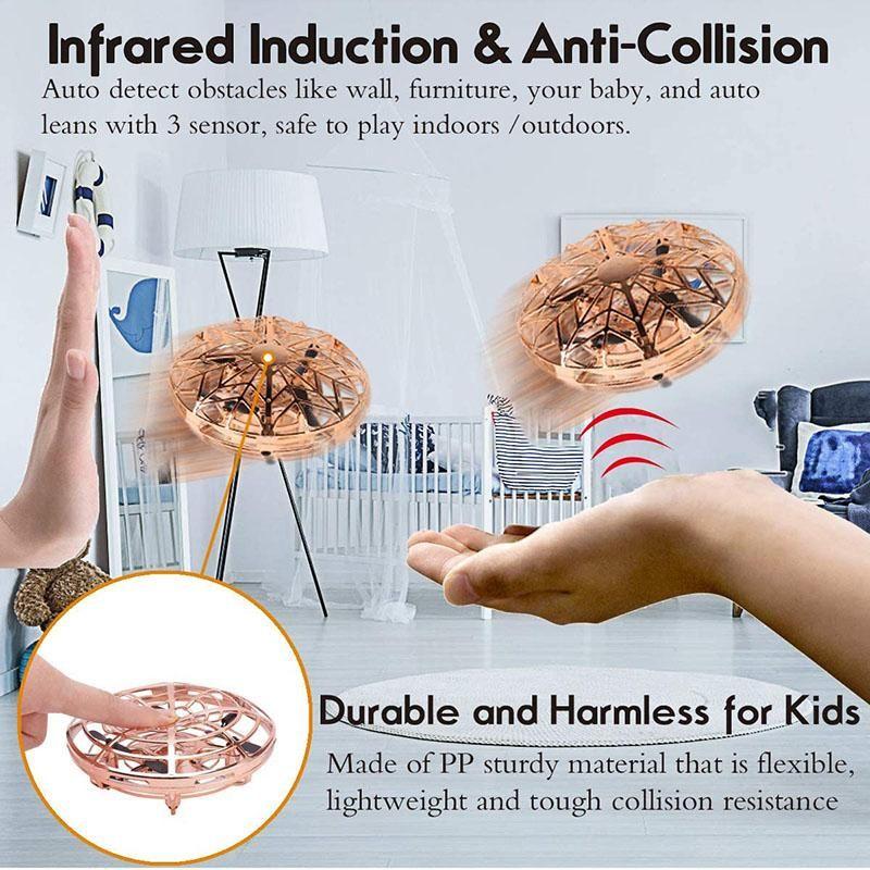 Mini UFO Drone Hand Controlled Flying Toys