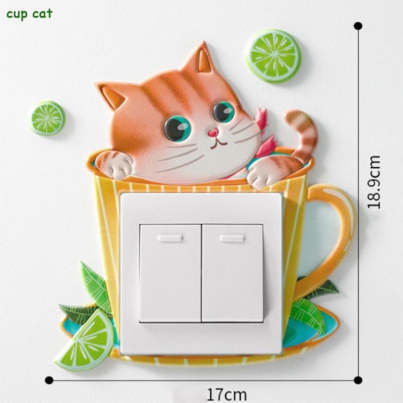 Cartoon Room Decor Silicone On-off Switch Wall Sticker