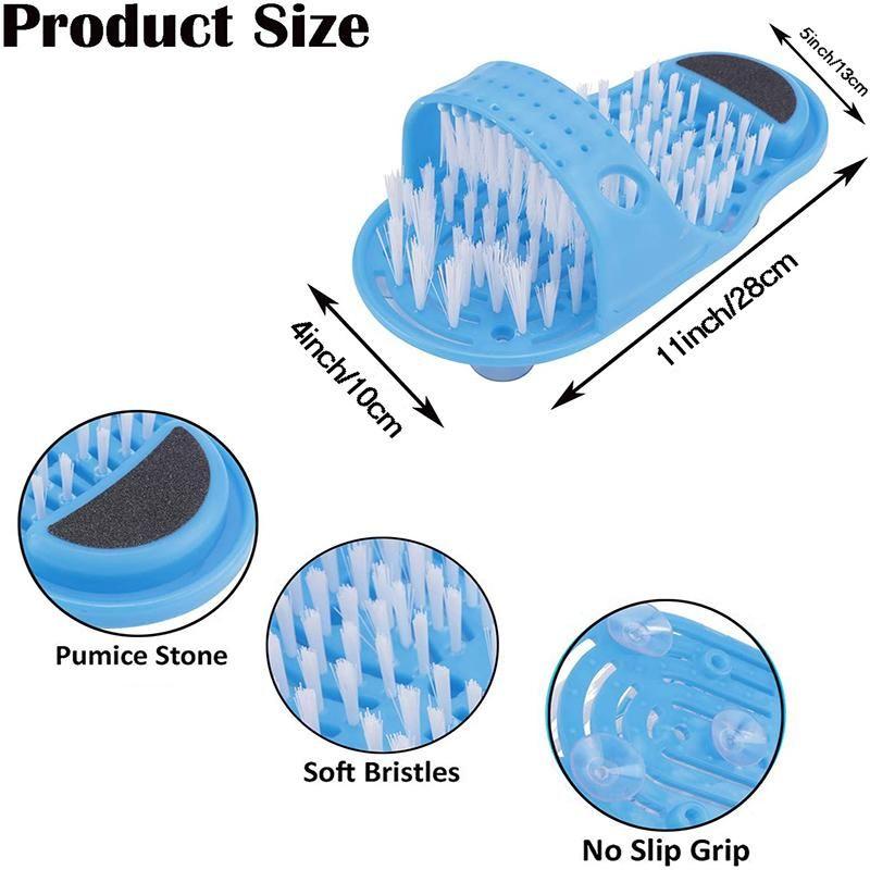 Safety Foot Shower Scrubber Massager Slipper