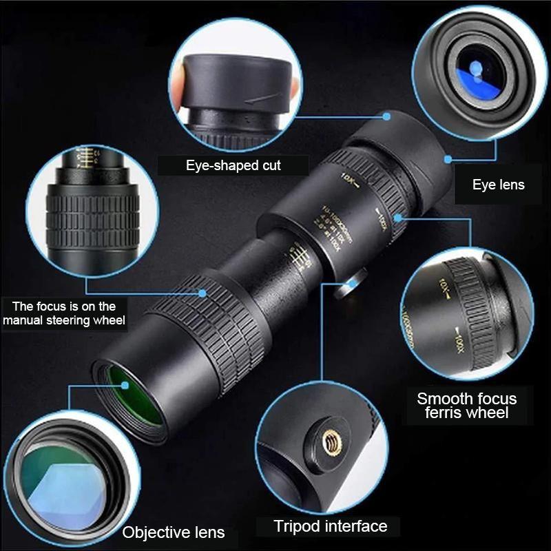 4K 10-300X40mm Super Telephoto Zoom Monocular Telescope