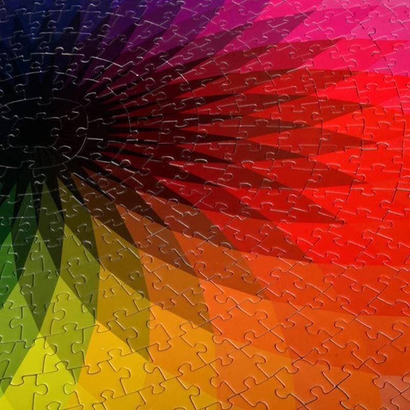 Gradient Colorful Rainbow Round Puzzles