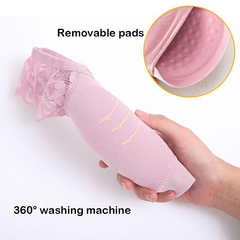 Breathable sports lace bra