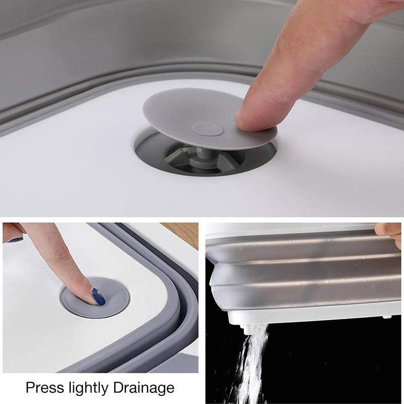 Multifunctional Cutting Board Foldable Sink Drain Basket