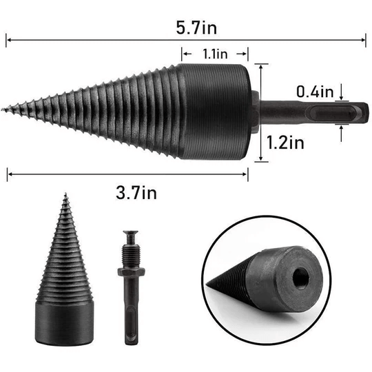 Firewood Drill Bit with Round Shank