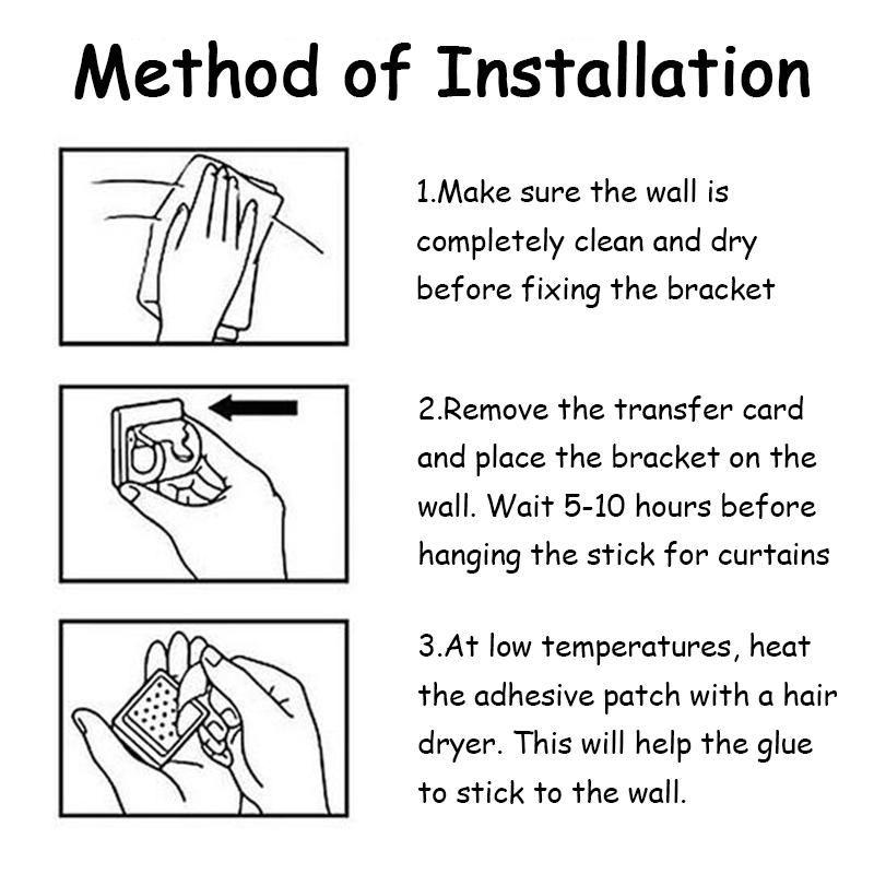 Nailless Adjustable Pole Bracket Mounts