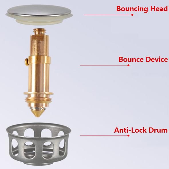 Universal Wash Basin Bounce Drain Filter
