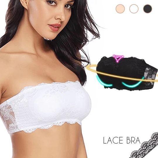 The most comfortable strapless lace bra