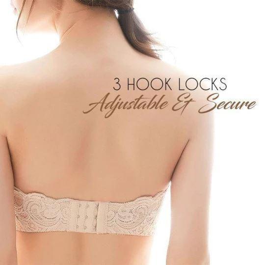 The most comfortable strapless lace bra