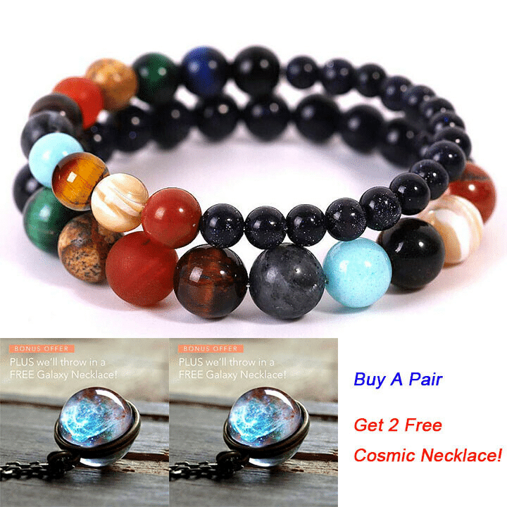 Natural Stone Solar System Bracelet