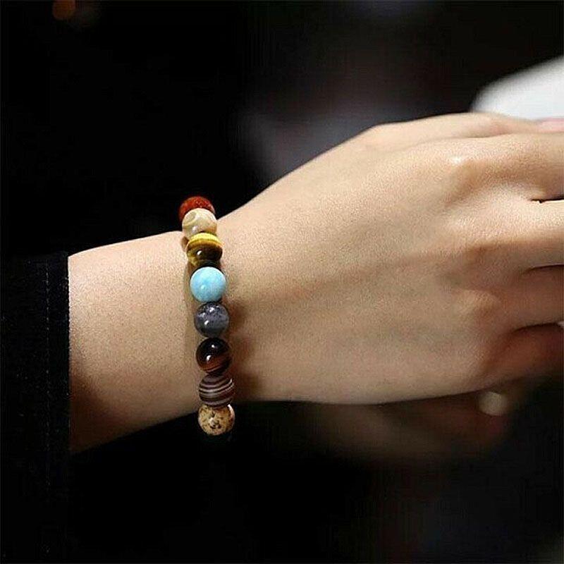 Natural Stone Solar System Bracelet