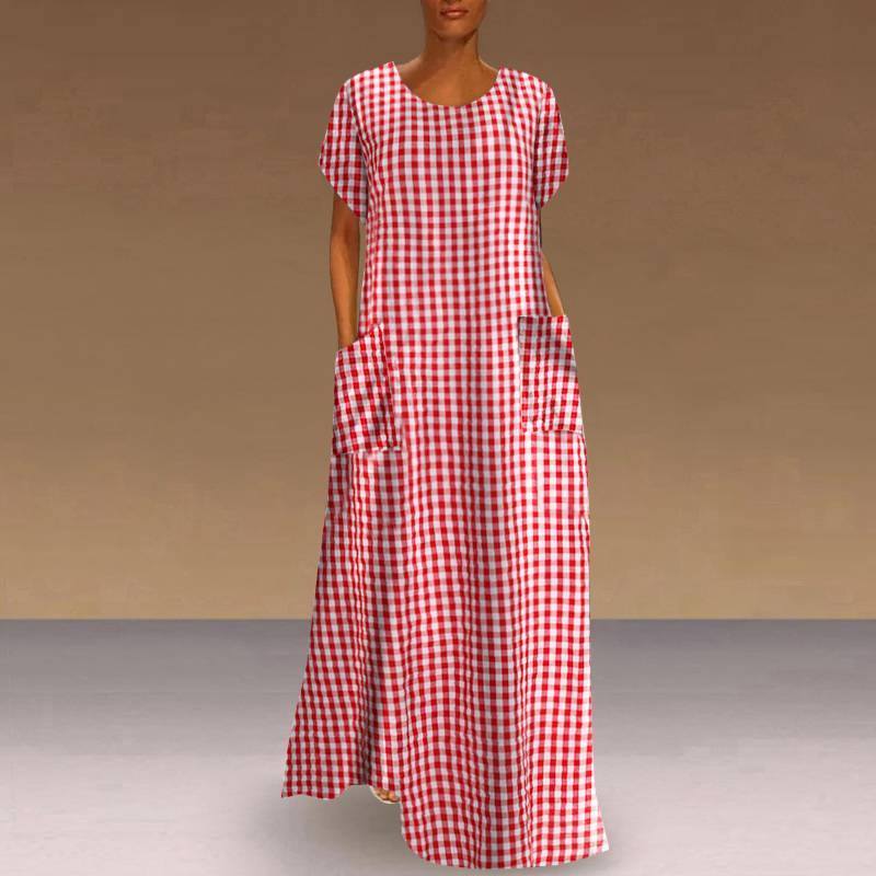 Bohemian Casual Pockets Maxi Long Dress Loose Sundress