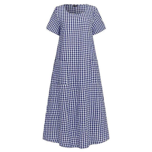 Bohemian Casual Pockets Maxi Long Dress Loose Sundress