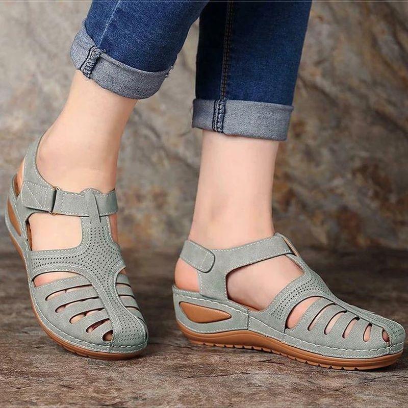 Summer leather sandals