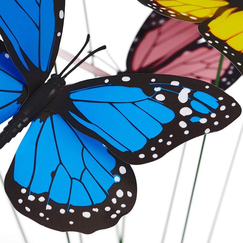 PVC simulation decoration butterfly with metal rod