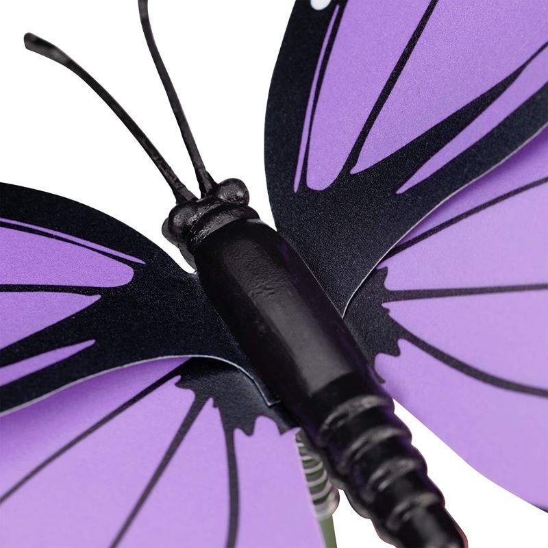PVC simulation decoration butterfly with metal rod