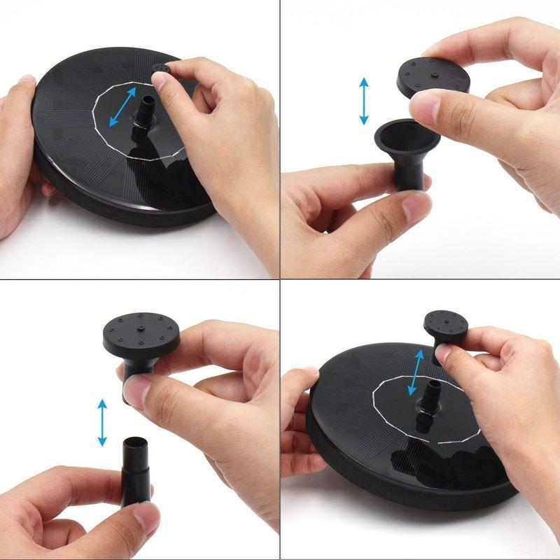 Solar floating fountain water pump