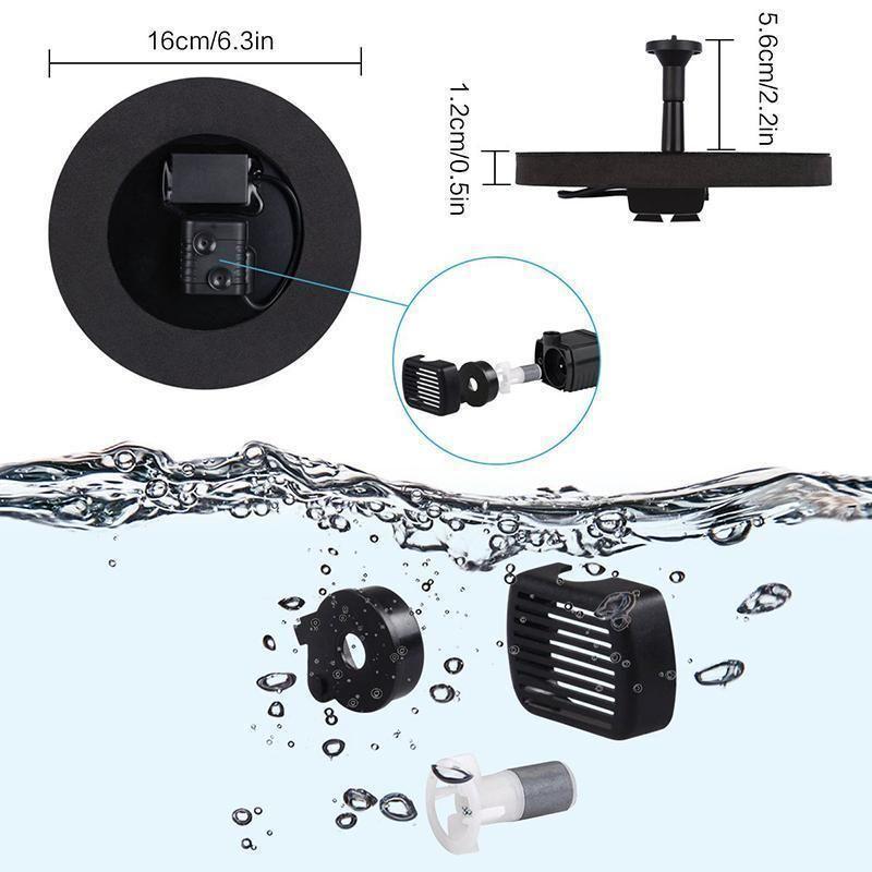Solar floating fountain water pump