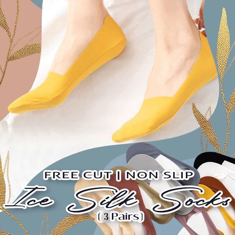 Free Cut Non Slip Ice Silk Socks