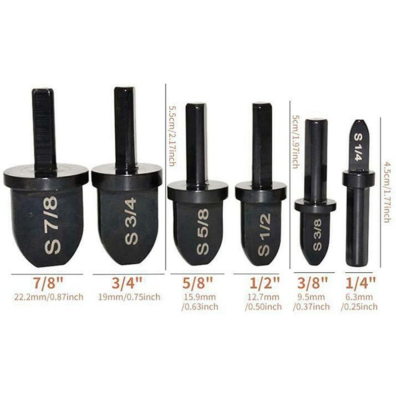 6pcs Copper Pipe Swaging Tool Drill Bits
