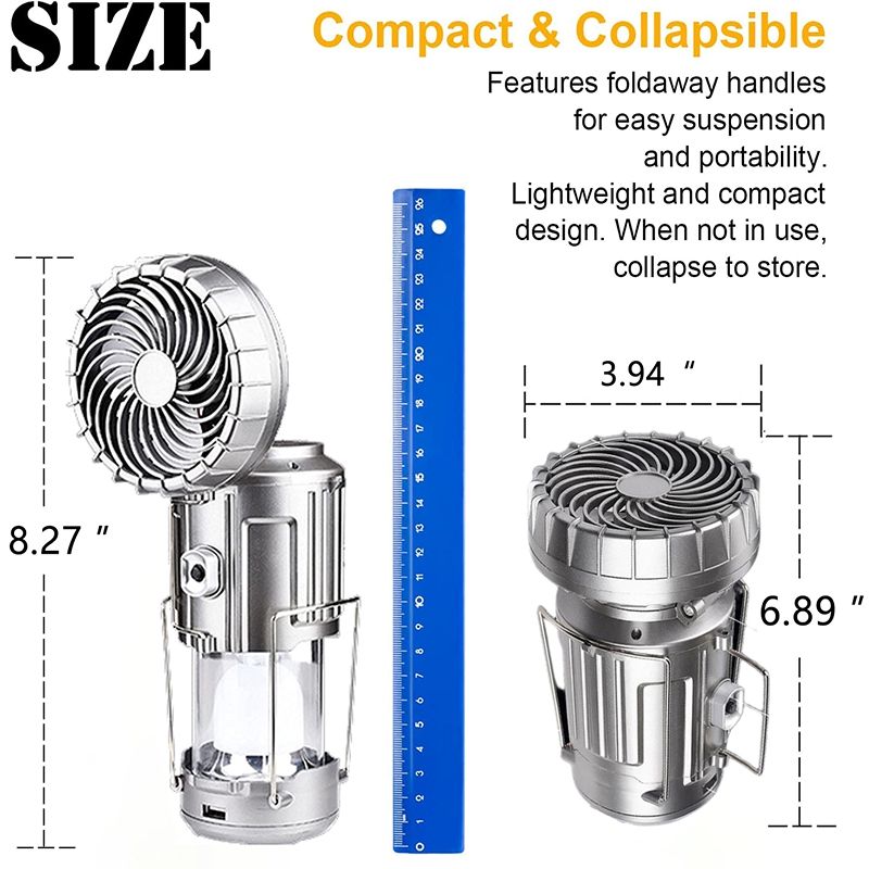 Portable Outdoor LED Camping Lantern With Fan