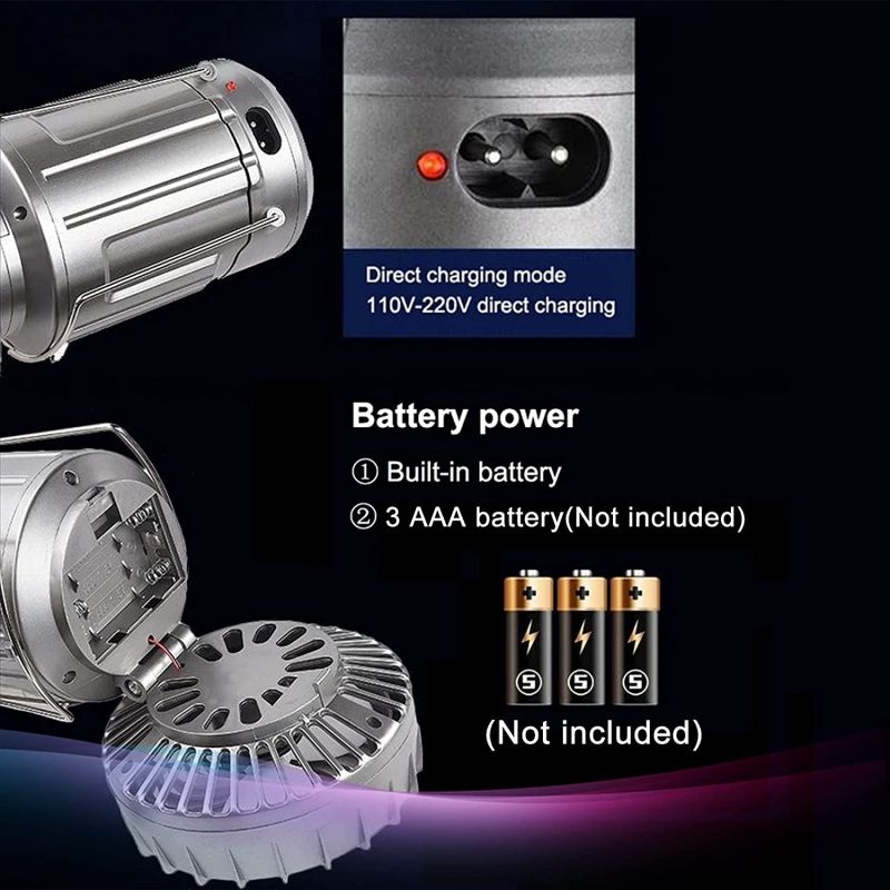 Portable Outdoor LED Camping Lantern With Fan