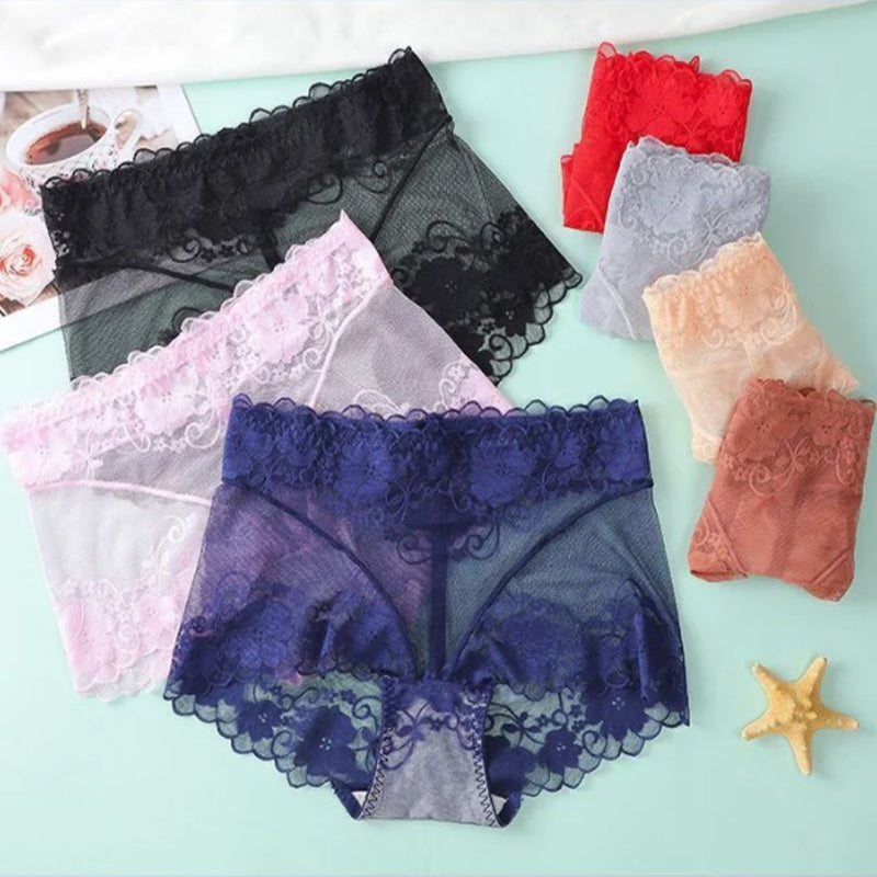 Slim high-waisted sexy lace panties for woman (1PC/3 PCS)