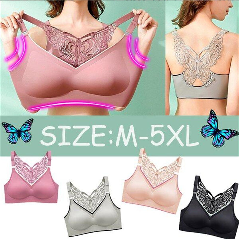 BUTTERFLY EMBROIDERY WIREFREE BRA