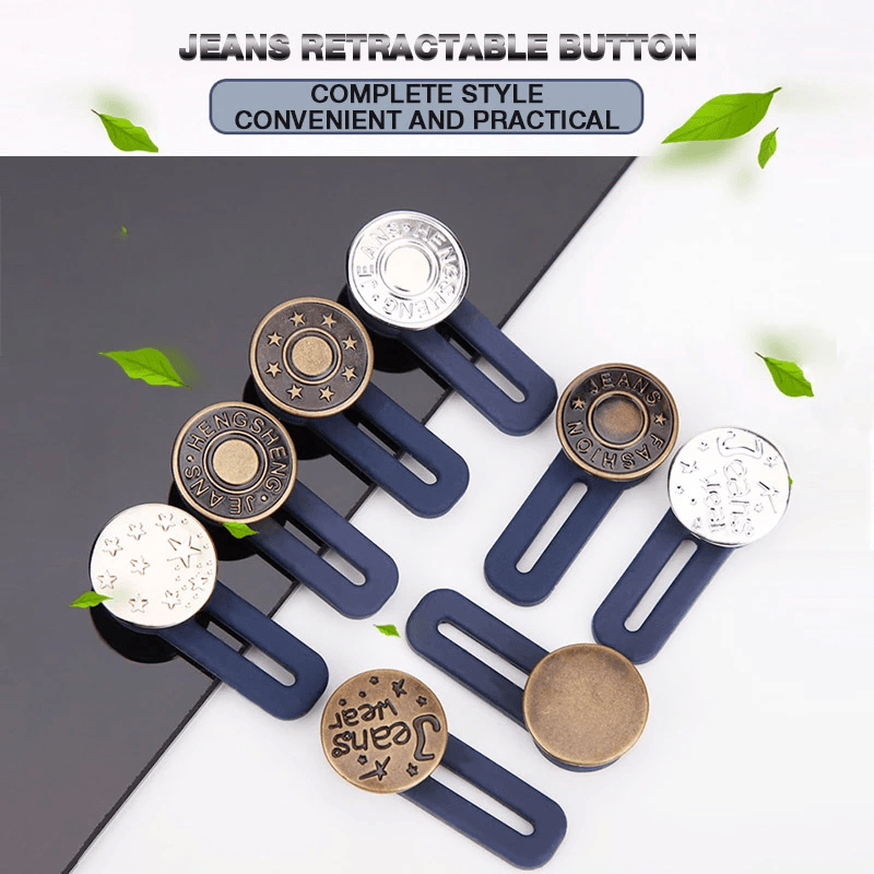 Jeans Retractable Buttons Extension Buckle (5PCS)