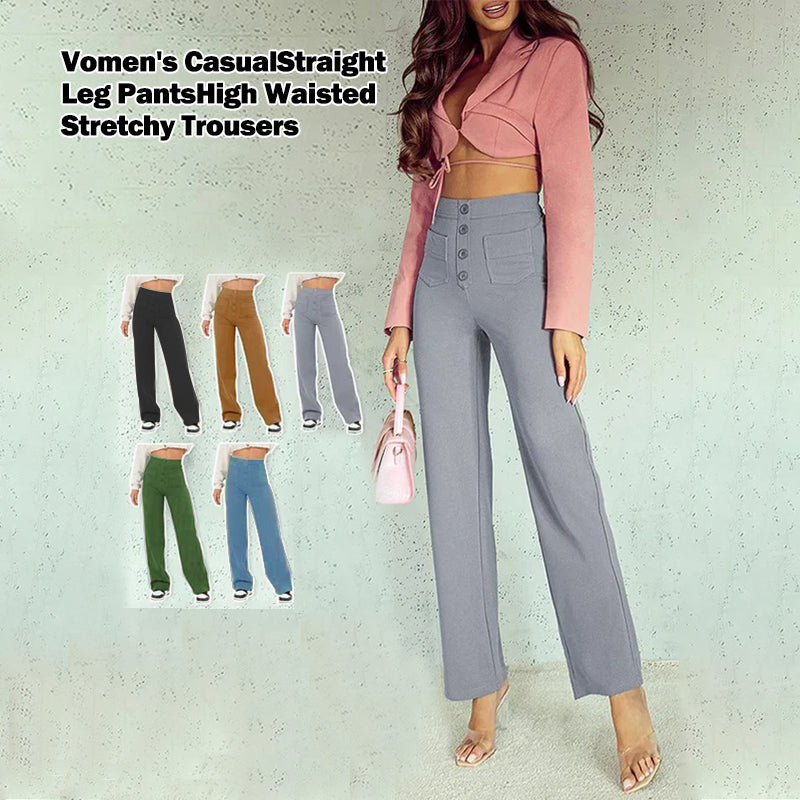 Multi Pocket High Elastic Pants